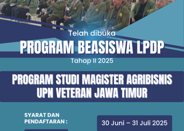 Program Beasiswa LPDP Tahap II Tahun 2025 untuk Program Studi Magister Agribisnis